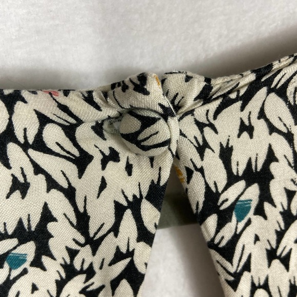 Urban Outfitters Cooperative Retro Print Floral Mini Leaf 40s Style Dress S - Picture 7 of 8